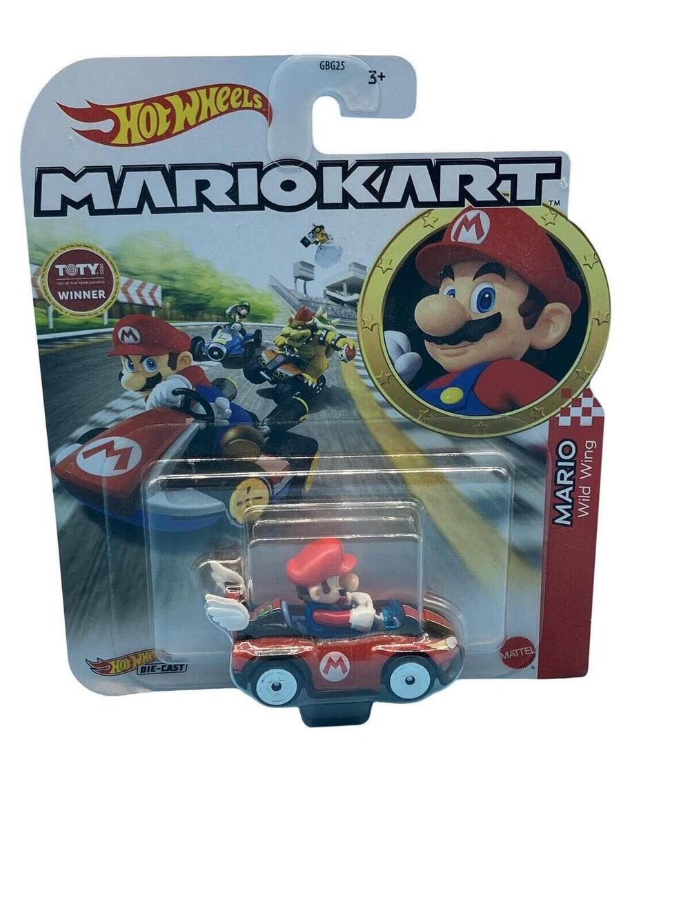 Hot Wheels Mario Kart Mario Wild Wing 1:64 Diecast Toy Car Red New Sealed